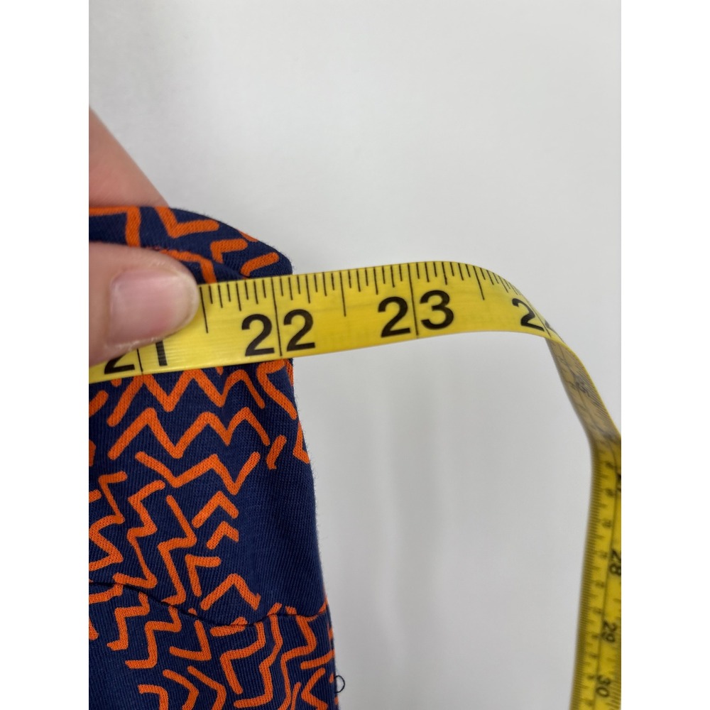 Gudrun Sjoden Womens Large Orange Blue Geometric Cotton Sleeveless Midi Dress - Picture 10 of 10